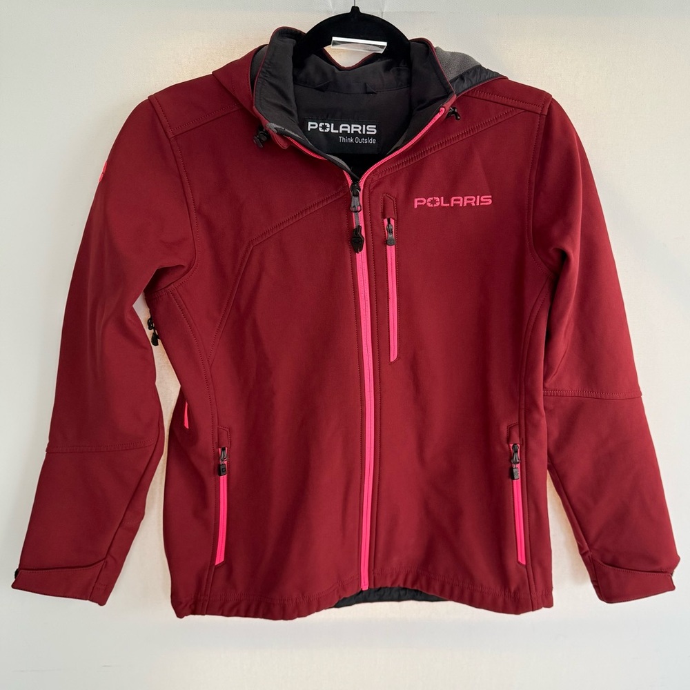 Polaris ATV Women's Softshell Jacket size small in Pink Red - Like New!